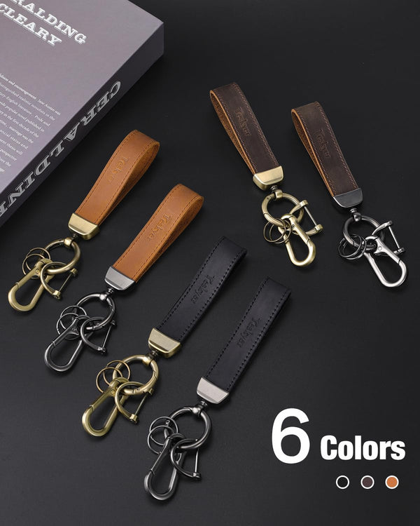 Premium Leather Keychain Clip